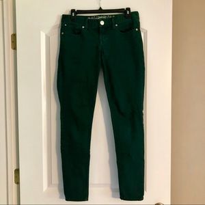Deep Green Express Low-rise Jeans